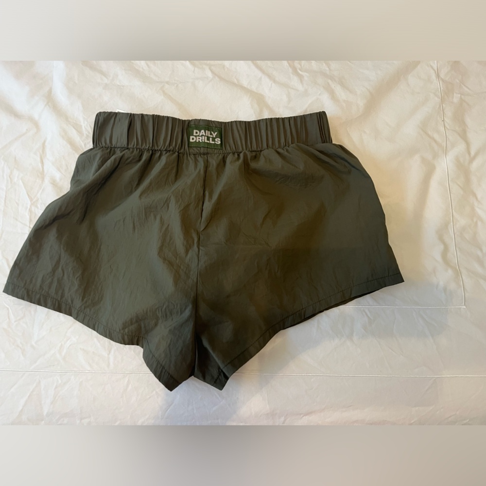Daily Drills Olive Green Athletic Shorts